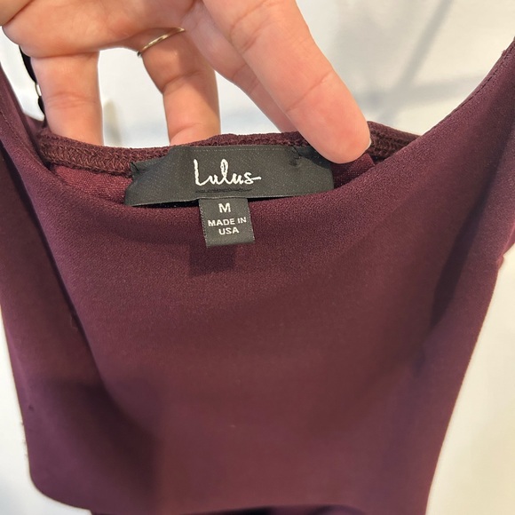 Lulus Cutout on The Town Plum Purple Cutout Bodycon Dress NWOT - Picture 6 of 7